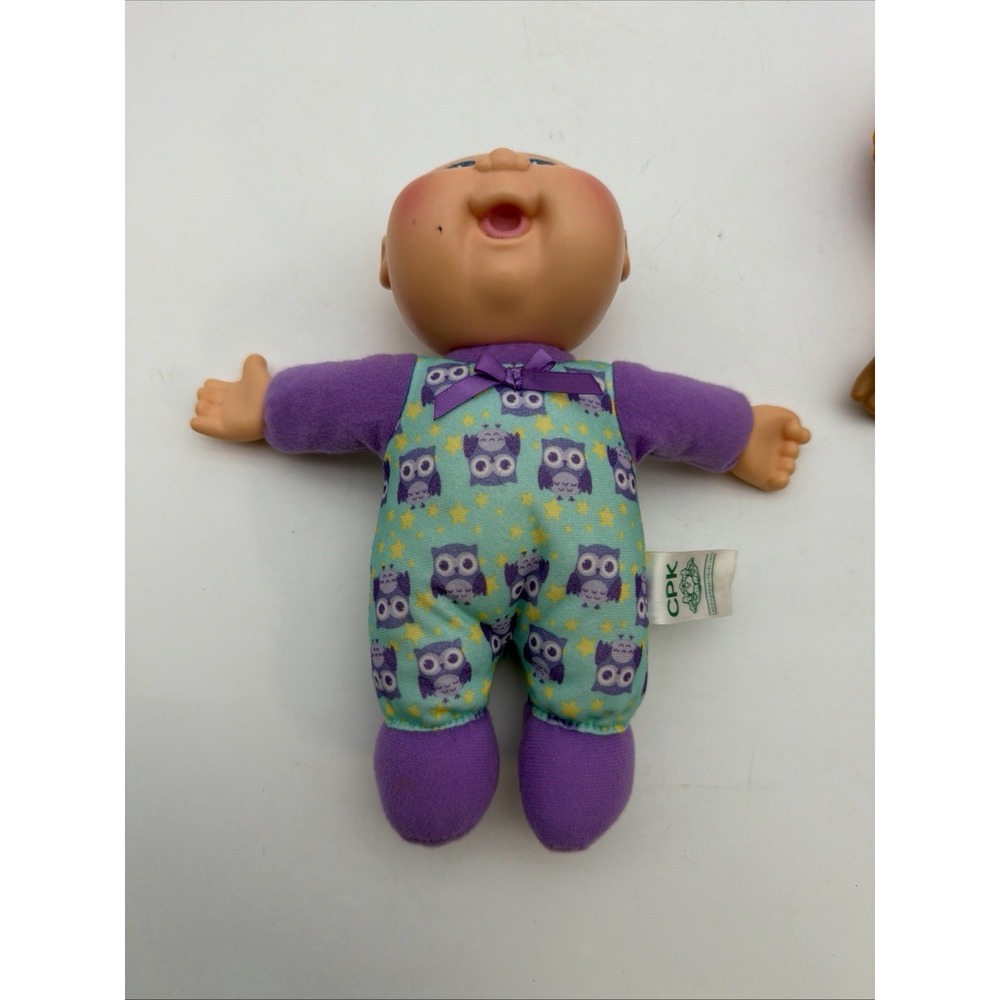 Cabbage Patch Kids Cuties Thumb Sucker Doll 2019  Owl PJs CPK Bald Blue Eyes